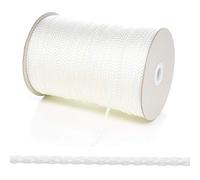 Kalsi Cords 3mm Thin Round Polypropylene Braided Rope Cut Length, Strong & Durable Poly Cord String for Haberdashery, Arts & Crafts, Pulley, DIY Projects (Natural White, 5 Metres Cut Length)