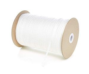 Kalsi Cords 4mm Thin Round Polypropylene Braided Rope, Strong & Durable Poly Cord Rope for Outdoors, Tie Downs, DIY Projects and General Use (Natural White, 100 Metres On A Roll)