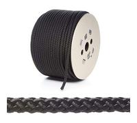 Kalsi Cords 8mm Round Polypropylene Braided Rope Cut Length, Extra Strong & Durable Poly Cord Rope for Outdoors, Tie Downs, DIY Projects and General Use (Black, 5 Metres Cut Length)
