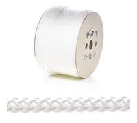 Kalsi Cords 8mm Round Polypropylene Braided Rope Cut Length, Extra Strong & Durable Poly Cord Rope for Outdoors, Tie Downs, DIY Projects and General Use (Natural White, 20 Metres Cut Length)