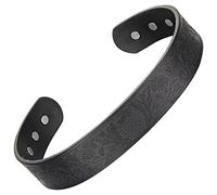 Kalsi Style Ultra Strength Titanium Magnetic Cuff Bracelet, 3500 Gauss Magnets for Men & Women with Gift Box (Small)
