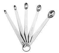 Kalsreui Measuring Spoons Set, Mini Teaspoon Measuring Spoons, Tiny Tsp Stainless Steel Measuring Tools for Kitchen & Baking, Small 1/16, 1/8 Measure Spoon for Spice
