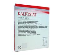 Kaltostat Alginate Sterile Wound Dressing 5 cm x 5 cm - High Absorbency for Exuding Wounds, 10 Dressings (Code 1004)