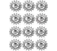 Kalttoy 12 PCS Easy to Replace Gears Durable Metal Gear Frame Gear DIY Parts Gear Wheel