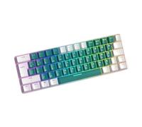 Kalttoy 62-Key T60 Russian Mechanical Keyboard 60% Small Game Keypad Luminous For Notebook Mechanical Keyboards 60% Mini Mechanical Gaming Keyboard Green Switch 62 Keys Russian Keypad