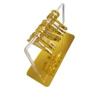 Kalttoy Acrylic Colorful Coat Hanger Shape Earring Display Stand with Mirrored Base