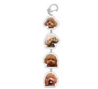 Kalttoy Acrylic Keychain Little Dog Pendant Key Chain Animals Key Rings Pet Photo Phone Chain Stylish Bag Pendants for Couple