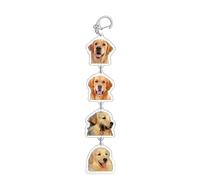 Kalttoy Acrylic Keychain Little Dog Pendant Key Chain Animals Key Rings Pet Photo Phone Chain Stylish Bag Pendants for Couple