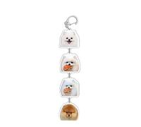 Kalttoy Acrylic Keychain Little Dog Pendant Key Chain Animals Key Rings Pet Photo Phone Chain Stylish Bag Pendants for Couple