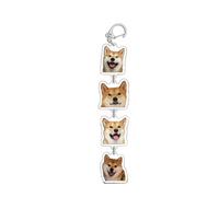 Kalttoy Acrylic Keychain Little Dog Pendant Key Chain Animals Key Rings Pet Photo Phone Chain Stylish Bag Pendants for Couple