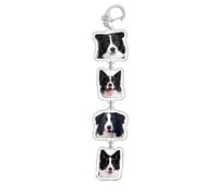 Kalttoy Acrylic Keychain Little Dog Pendant Key Chain Animals Key Rings Pet Photo Phone Chain Stylish Bag Pendants for Couple