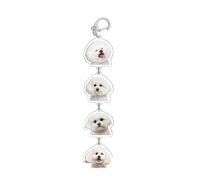 Kalttoy Acrylic Keychain Little Dog Pendant Key Chain Animals Key Rings Pet Photo Phone Chain Stylish Bag Pendants for Couple