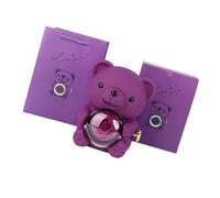 Kalttoy Bear Present Box Featuring A Real Preserved Rose Romance Perfect For Birthdays And Bridal Showers Various Color Jewelry Display Box