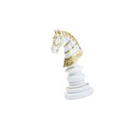 Kalttoy Classical Queen/King/Horse Chess Statue Decorative Resin Sculpture Black/White