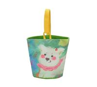 Kalttoy Cute Cartoon Print Canvas Bag Practical Single Shoulder Large Capacity Casual Bucket Handbag Purse For Women Girls Cute Cartoon Print Bucket