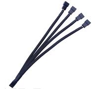 Kalttoy Fans Cable Y Splitter PWM Cable Computer PC Fan Power Extension Line 4-Way 27CM