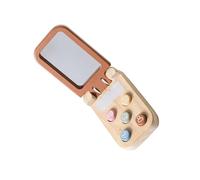 Kalttoy Kids Pretend Play Wooden Cartoon Open Bear Phone Toy Safe Early Learning Activity Ages 3+ Travel Size Natural For Kids