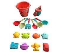 Kalttoy Kids Sand Toy 14/16PCS With Castles Building With Beach Bucket Watering Can Shovel Rakes And Sea Animal Molds Sand Castles Building