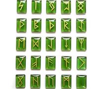 Kalttoy Lettering Rune Stone Solid Color Set for Divination Fortune-telling Wicca