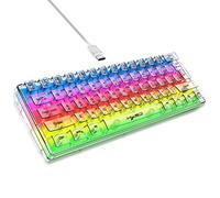 Kalttoy Mini 60% Compact 61 Keys Keyboard Transparent Shell Keyboard for PC/Mac Gamer