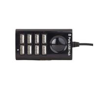 Kalttoy Portable USB 2.0 Multi Hub 8 Port Hot Swappable 480Mbps Speed Easy Carry