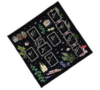 Kalttoy Premium Tarot Cloth Mystical Fade-Resistant Design Portable Divination Mat For Home & Spiritual Use (Multiple Sizes) Durability Tarots Spread Cloth