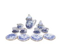 Kalttoy Realistic House Tea Toy Set Figure Model Saucer Teapot Pretend Girls Gift Saucer Teapot Toy Tea Cup