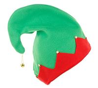 Kalttoy Santa Hats with Metal Made Bell Ornament at the Top for Festive Christmas