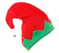 Kalttoy Santa Hats with Metal Made Bell Ornament at the Top for Festive Christmas