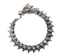 Kalttoy Silver Bangle Men Dragon-Head Keel Chain Steampunk Rock For Biker Jewelry Wristband Cool Bangle Gifts Link Chain Charm Men