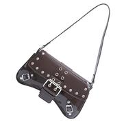 Kalttoy Stylish Studded PU Leather Shoulder Bag Women’s 90s Punk Underarm Purse Armpit Bags Daily Handbag For Everyday Use Daily Use Purse