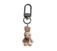 Kalttoy Sweet Brown Bear Keychain Plush Bear Keyring for Women Fashion Animal Pendant Keychain Jewelry Teen