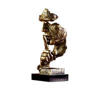 Kalttoy Thinker Statues Silence is Gold Figurines for Living Room Face Sculptures