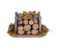 Kalttoy Tiny Wood Pile Accessory For Dollhouses Gardens Camping Firewood Props For Fairy Tale Landscape Design Miniature Garden Decors Set
