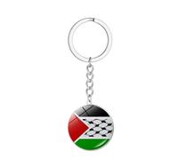 Kalttoy Various PSE Flag Keyrings Stylish Pendant Keychain Unique Ethnic Rings Ornament Accessory For Men Women Glass Alloy Chains