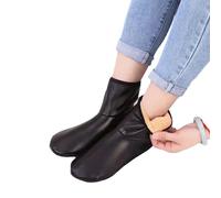 Kalttoy Waterproof PU Leather Slipper Socks For Women And Men Winter Warm Thick Fleece Lined Thermal Casual Home Carpet Socks Easy To Clean