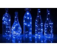 KALUO 3M 30 LED Blue Color Bottle Lights (6 Pack),Copper Wire Cork Rope Lights Battery Operated for Wine Bottle,Starry String Light for Parties, Wedding, Christmas Decoration