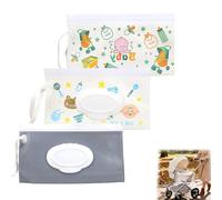 KALUROIL Reusable Wet Wipes Holder, Portable Storage Box for Children, Compact and Waterproof Wipes Dispenser, Suitable for Travel and Daily Use, 2 Colours Included