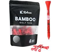Kaluza Bamboo Golf Tees - 50 Pack | 70mm Eco-Friendly, Biodegradable & Durable | Sustainable Alternative to Plastic | Perfect Secret Santa Gift for Golfers (Festive)