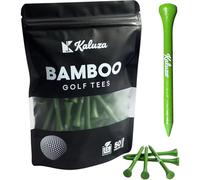 Kaluza Bamboo Golf Tees - 50 Pack | 70mm Eco-Friendly, Biodegradable & Durable | Sustainable Alternative to Plastic | Perfect Secret Santa Gift for Golfers (Green)