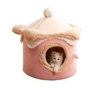 KALWEL,Cat Beds,Cat Sleeping Bag,Cat Tent,Cat Beds for Indoor Cats Clearance,Cat Bed, Sweet Cat Nest, Fall and Winter Ice Cream Thickened Cat Room Kennel, Warm Closed Cute Princess Pet Kennel