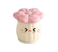 KALWEL,Floss Pick Holder,Toothpick Dispenser,Flower Ceramic Toothpick Box, High Appearance Level, Cute And Fun Home Coffee Table, Dental Floss, Cotton Swab Storage Jar Decoration