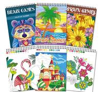Kalysky 3 Pack Adult Colour by Numbers Colouring Book, 60 Different Designs Colouring Books for Adults Include Themes of Landsapce Flowers Animals, A4 Perforted Paper