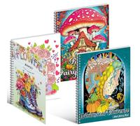 Kalysky 3 Pack Adult Colouring Books, A4 Colouring Books for Women