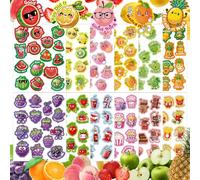 Kalysky 360pcs Scratch and Sniff Smelly Stickers, 24 Sheets 12 Different Fruit Food Scented Sticker for Kids, Non-Toxic Rewards, Crafts and Sensory Fun for Kids Teachers Classroom