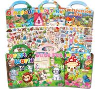 Kalysky 6 Pack Reusable Sticker Book for 2+ Year Olds