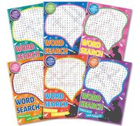 Kalysky 6 Pack Word Search Books for Adults(26x19cm), 6600+ Word Search Puzzle, Large Print Travel Word Puzzle Activity Game Books for Adult