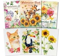 Kalysky A4 Watercolour Workbook, 3 Pack Watercolour Colouring Book for Adults Beginners, 160GSM Cold-Pressed Texture Paper, Watercolour Book for Painting