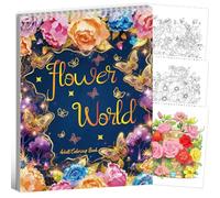 Kalysky Adult Coloring Book - 30 Unique Flowers Patterns and Designs, Coloring Book for Adults Relaxation and Stress Relief, Spiral Bound Adult Coloring Books for Women, Thick Smooth Paper(120gsm)