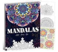 Kalysky Mandala Coloring Book for Adults - 30 Original Mandala Patterns and Designs, Adult Coloring Book Spiral Bound, Relaxation Coloring Books for Women Seniors, Thick Smooth Paper